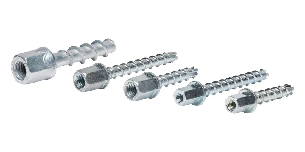 Selection of KH-EZ Screw Anchors with internally threaded heads